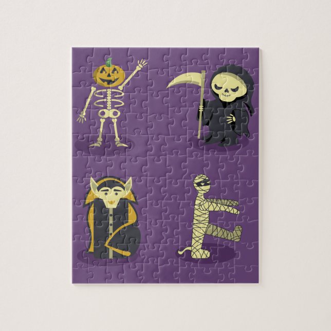 Puzzle Halloween Squelette Dracula Mummy Griffe Reaper (Vertical)