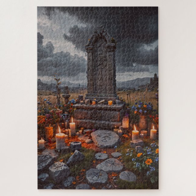 Puzzle Halloween Tombstone (Vertical)
