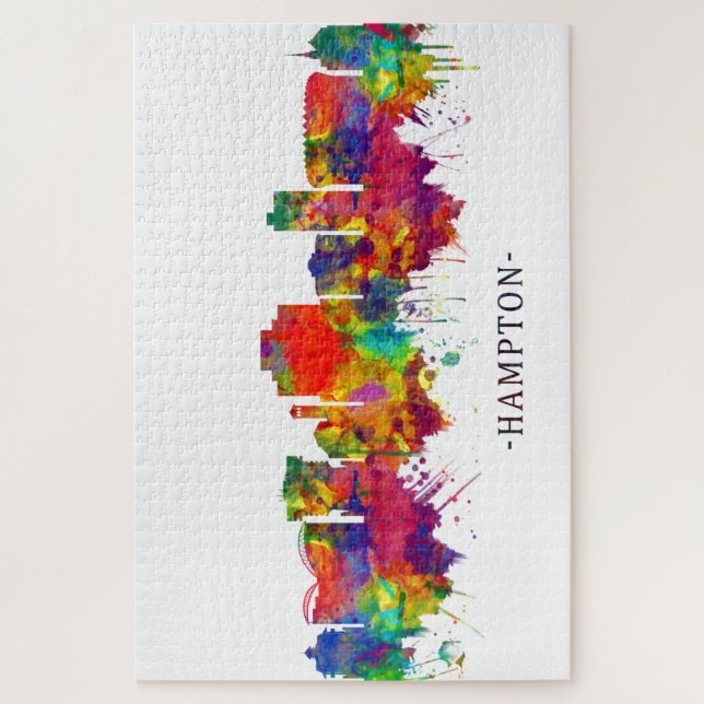 Puzzle Hampton Virginia Skyline (Vertical)