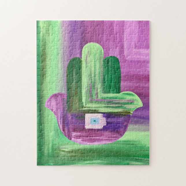 Puzzle Hamsa Abstrait (Vertical)