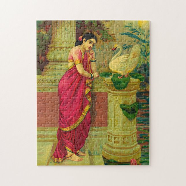 Puzzle Hamsa et Damayanti par Raja Ravi Varma (Vertical)