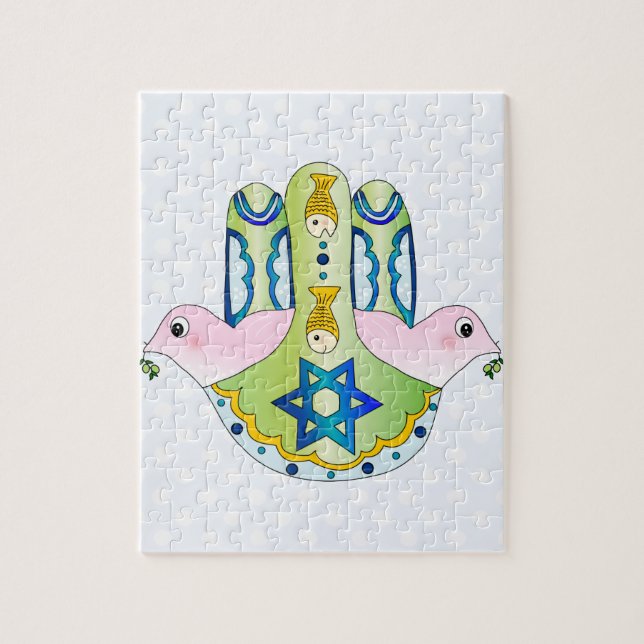 Puzzle Hamsa juif (Vertical)