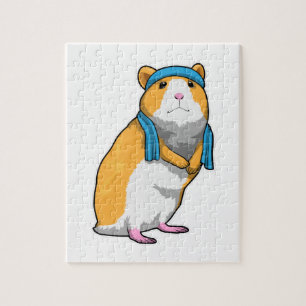 Puzzle Hamster à Fitness avec serviette
