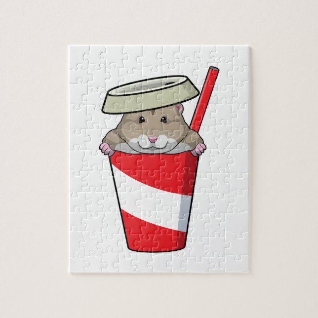 Puzzle Hamster avec boisson (Vertical)