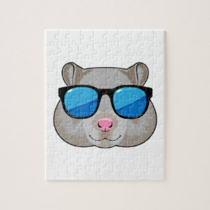 Puzzle Hamster avec lunettes de soleil