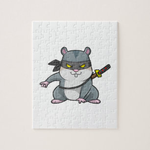 Puzzle Hamster comme Ninja dans les arts martiaux avec ép