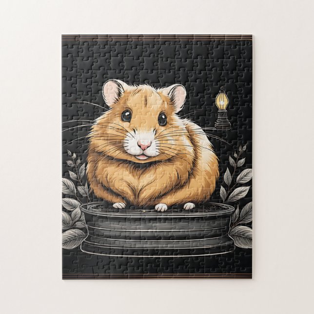 Puzzle Hamster De Beauté Et Feuille (Vertical)