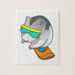 Puzzle Hamster Snowboard Snowboard