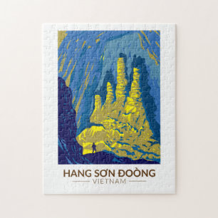 Puzzle Hang Son Doong Cave Vietnam Travel Art Vintage