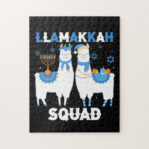 Puzzle Hanoukka Llama Christmas Joyeux Llamakah Squad mig