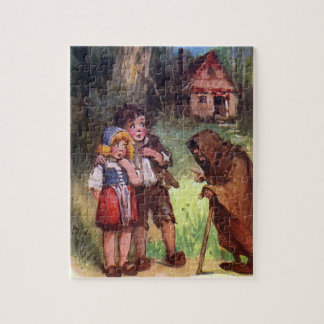 Puzzle Hansel et Gretel rencontrent la sorcière