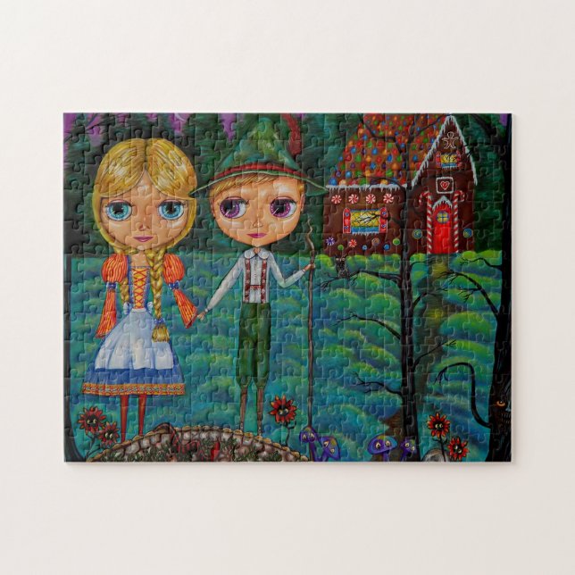 Puzzle Hansel et Gretel Scary Woods Maison en pain d'épic (Horizontal)