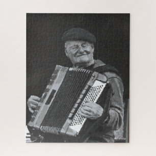 Puzzle Happiness Is, Paris Musicien Black & White Art