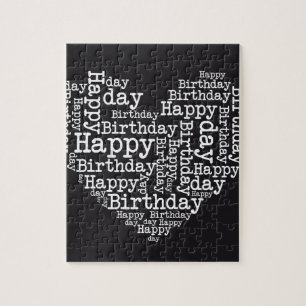 Puzzle Happy birthday design