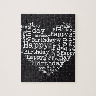 Puzzle Happy birthday design