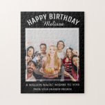 Puzzle Happy Birthday Wishes Photo<br><div class="desc">Unique photo puzzle for the birthday girl personalized with a special photo and birthday wishes.</div>