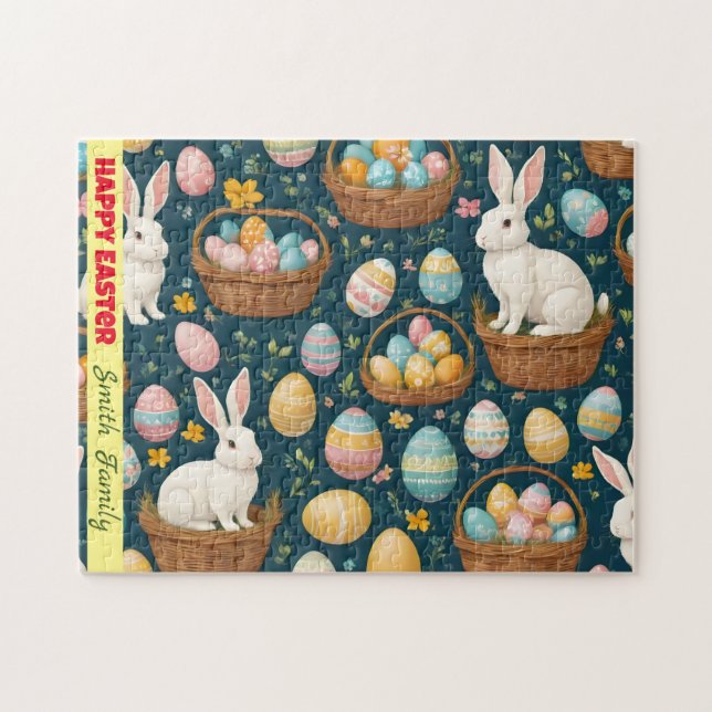 Puzzle Happy Bunny Pâques collection moderne (Horizontal)