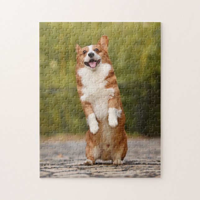 Puzzle Happy Corgi Puppy photo debout (Vertical)