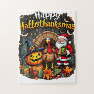 Puzzle Happy Hallo Merci mas Joyeux Noël Père Noël