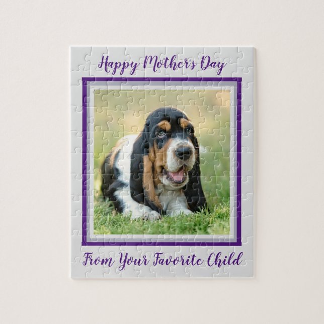 Puzzle Happy Mothers Day Chien - Couper Favori Photo pour (Vertical)
