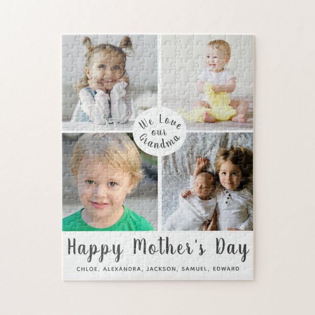 Puzzle Happy Mother's Day Grandma Photo Collage (Vertical)