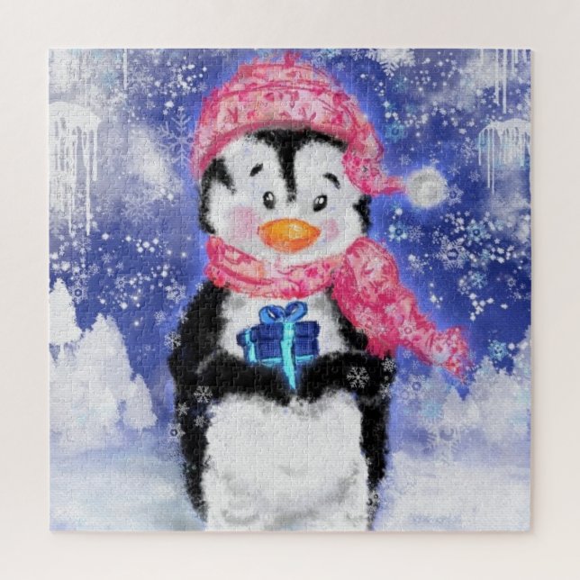 Puzzle Happy Penguin - Noël (Vertical)