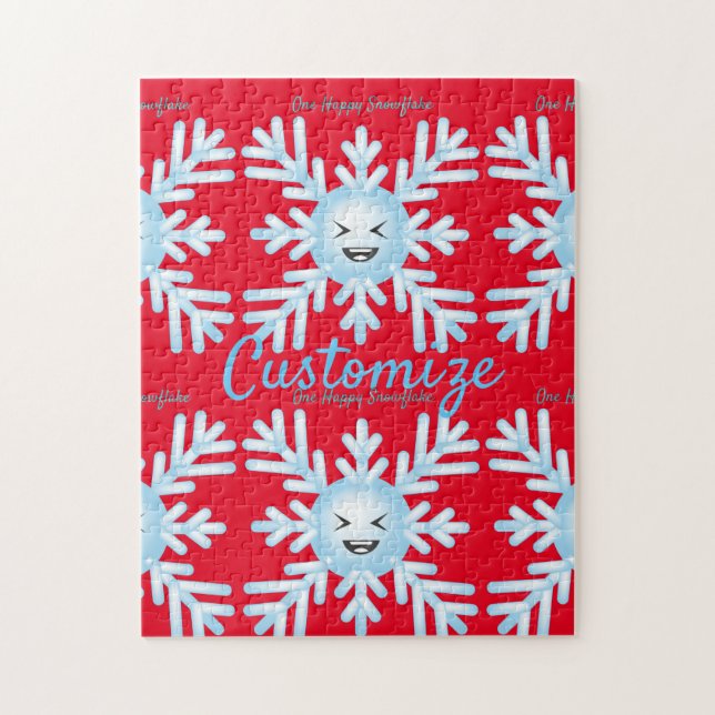 Puzzle Happy Snowflake Emoticon Thunder_Cove (Vertical)