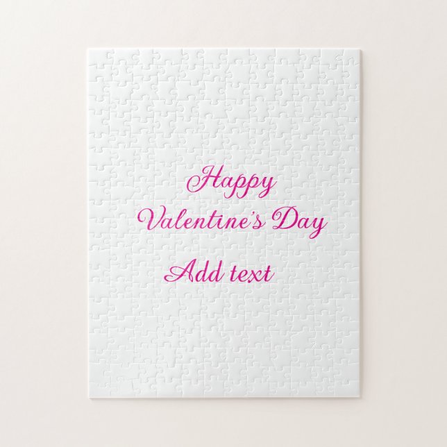 Puzzle Happy Valentine's day pink text name message (Vertical)