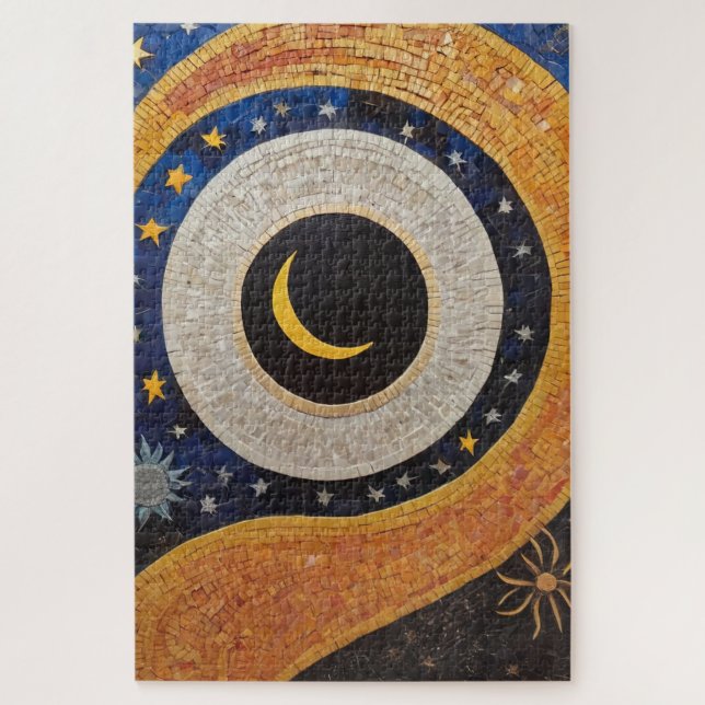 Puzzle Harmonie céleste Mosaïque Sun Moon Stars (Vertical)