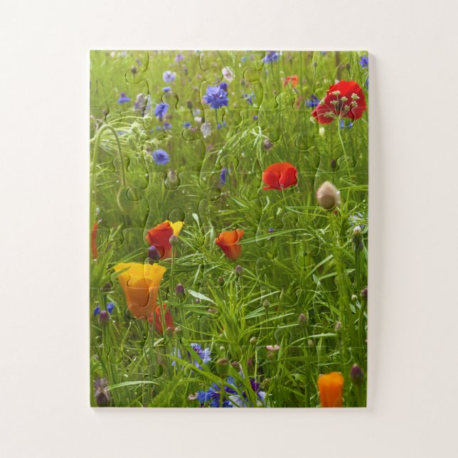 Puzzle Harmonie de fleurs sauvages | Prairie de Dunvegan, (Vertical)