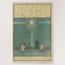PUZZLE Harper's Magazine Noël 1898 Vintage