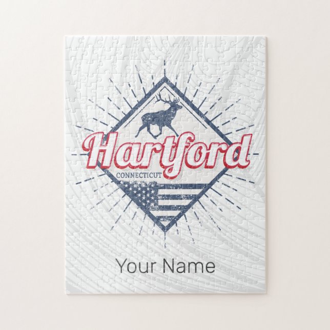 Puzzle Hartford City Connecticut États-Unis (Vertical)