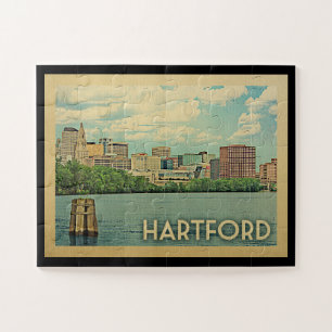 Puzzle Hartford Connecticut Vintage Travel