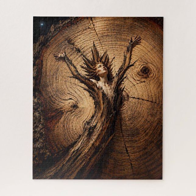 Puzzle “Hathoria” –  Portrait d'une femme dans la nature (Vertical)
