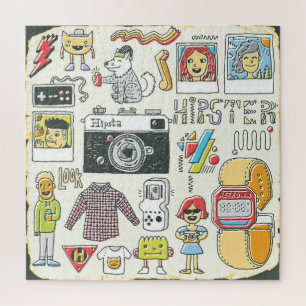 Puzzle Hausse : jeu de gribouillis dessiné à la main
