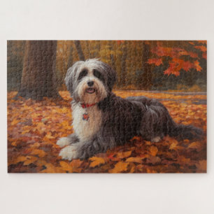 Puzzle Havanais dans les feuilles d'automne qui tombent i