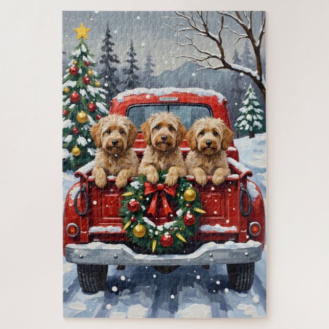 Puzzle Havanais Noël Camion Rouge Fêtes (Vertical)
