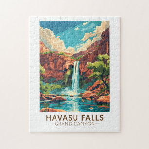 Puzzle Havasu Falls Grand Canyon Travel Art Vintage