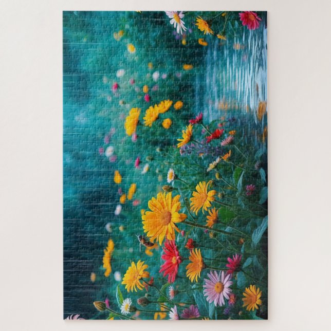 Puzzle Havre de fleur de papillon - Harmonie florale vibr (Vertical)