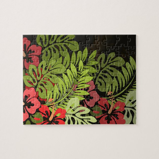 Puzzle Hawaii Aloha Flower Art Print (Horizontal)