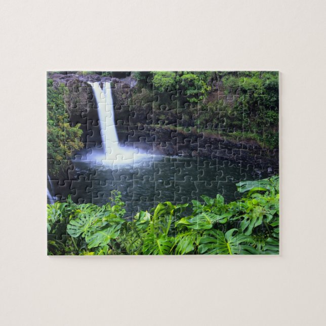 Puzzle Hawaii, Grande Île, Hilo, Chutes d'arc-en-ciel, Lu (Horizontal)