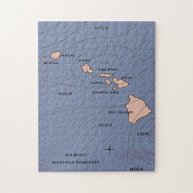Puzzle Hawaii Prévisions météorologiques Vintages (Vertical)