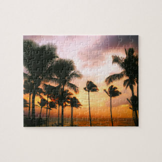 Puzzle Hawaiian Beach Palm Trees Sunset - Hawaii Travel