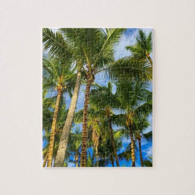 Puzzle Hawaiian Exotic Beach Palm Trees & Sky (Vertical)