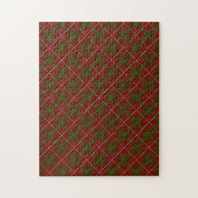 Puzzle Hay Clan Tartan Plaid Motif (Vertical)