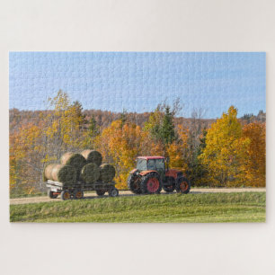 Puzzle Hay Hauling dans le Vermont en automne