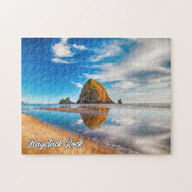 Puzzle Haystack Rock, Cannon Beach, Oregon, USA (Horizontal)