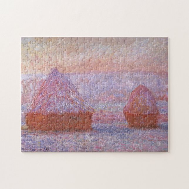 Puzzle Haystacks Giverny effet du matin Monet Fine Art (Horizontal)