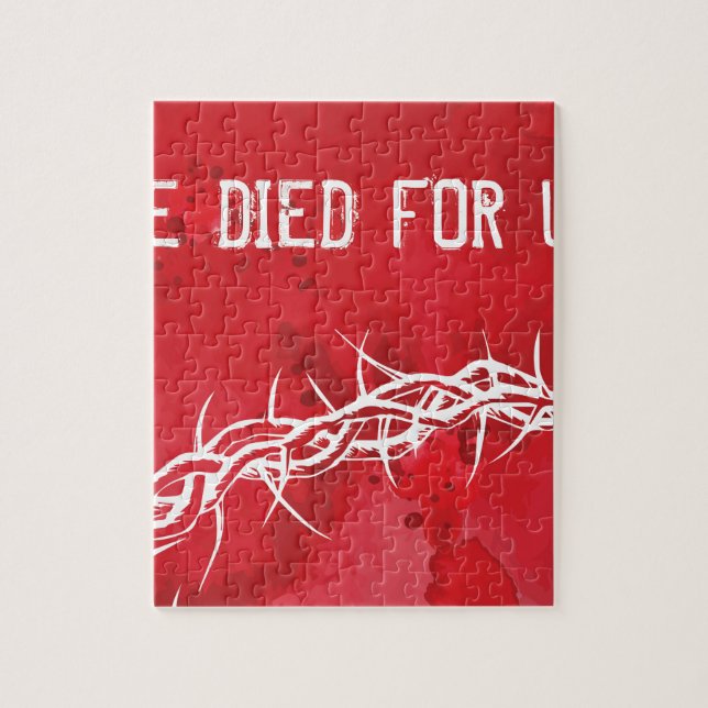 Puzzle he died for us (Vertical)