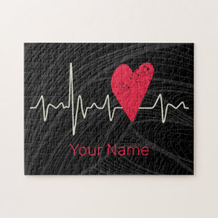Puzzle Heartbeat Pulse Heart Valentine's Day or Mother's